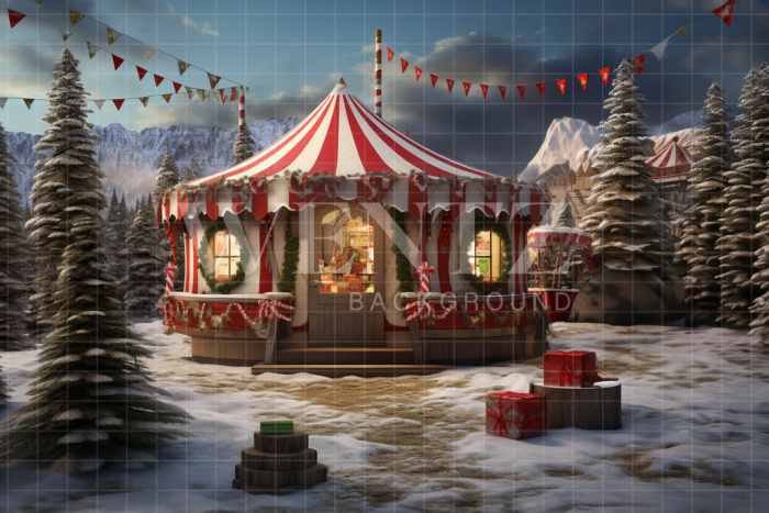 Fabric Photography Background Christmas Tent / Backdrop 4733