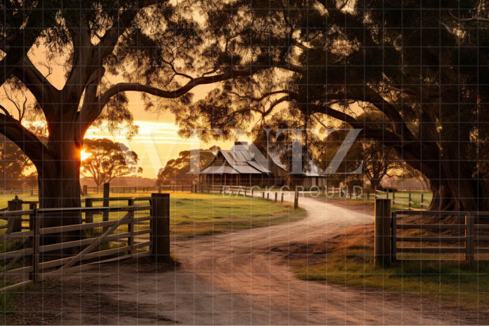 Fabric Photography Background Farm Gate / Backdrop 4763