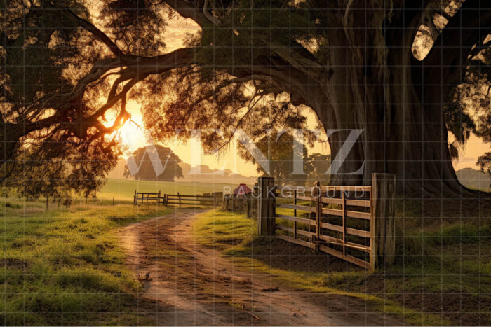 Fabric Photography Background Farm Gate / Backdrop 4764