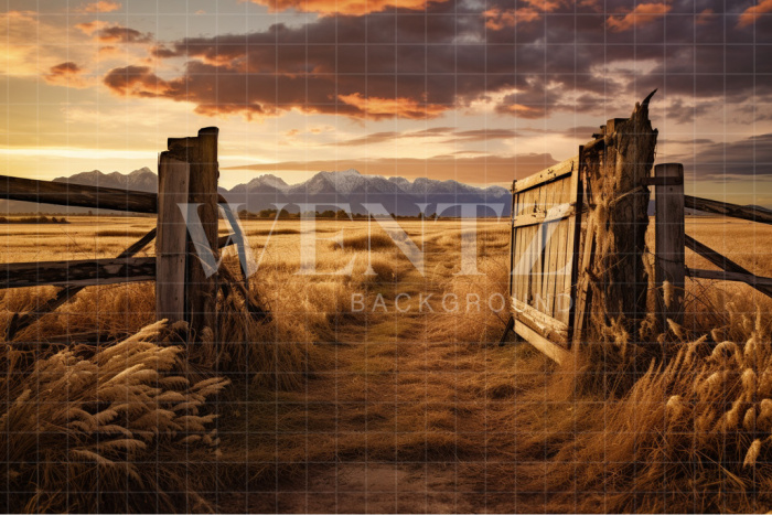 Fabric Photography Background Farm Gate / Backdrop  4768