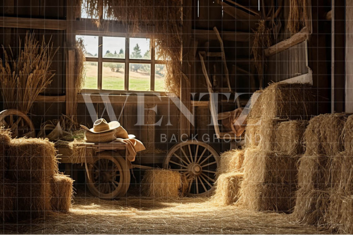 Fabric Photography Background Barn / Backdrop 4774