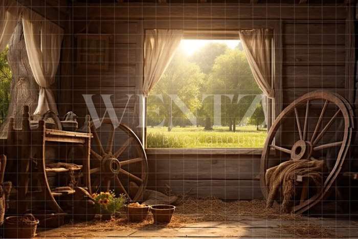 Fabric Photography Background Barn / Backdrop 4776