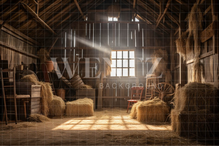 Fabric Photography Background Barn / Backdrop 4783