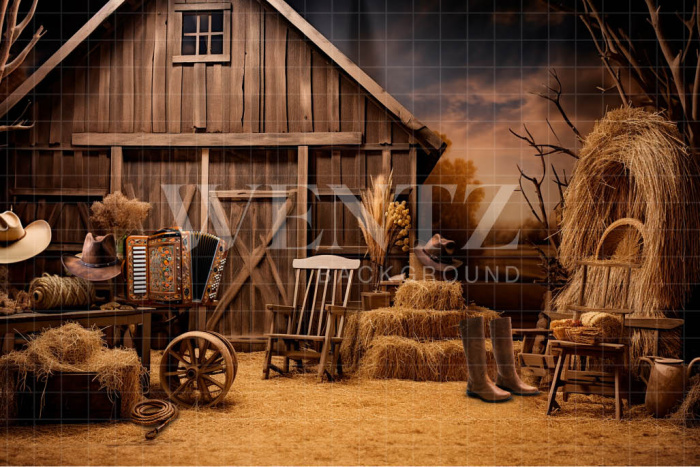 Fabric Photography Background Farm / Backdrop 4793