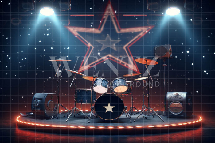 Fabric Photography Background Rockstar / Backdrop 4877