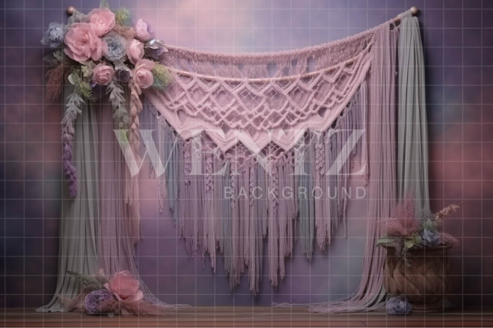 Photographic Background in Fabric Boho Wall/ Backdrop 4973