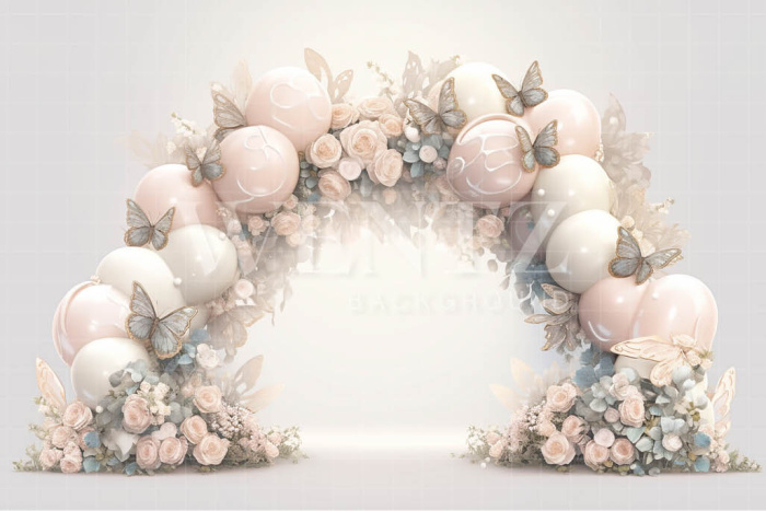 Photographic Background in Fabric Cake Smash Butterflies / Backdrop 5020