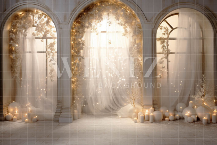 Photographic Background in Fabric White Window / Backdrop 5028