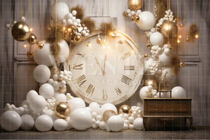 Photographic Background in Fabric Happy New Year / Backdrop 5042