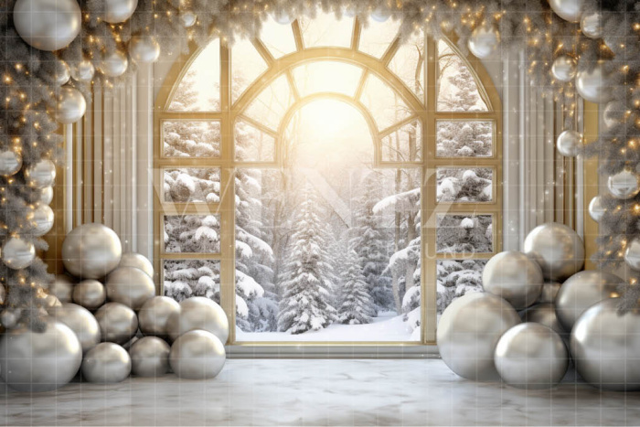 Photographic Background in Fabric Christmas Set / Backdrop 5045