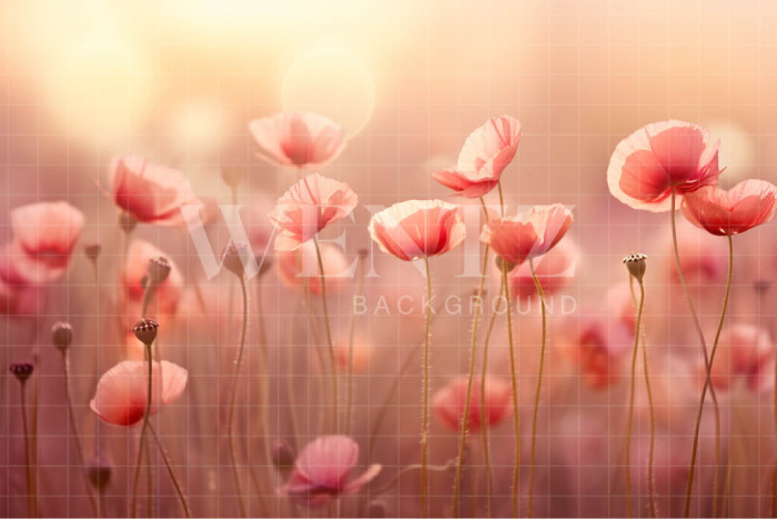 Photographic Background in Fabric Flower Garden / Backdrop 5086