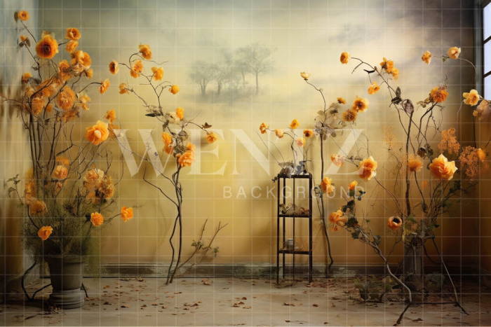 Photographic Background in Fabric Floral Room / Backdrop 5090