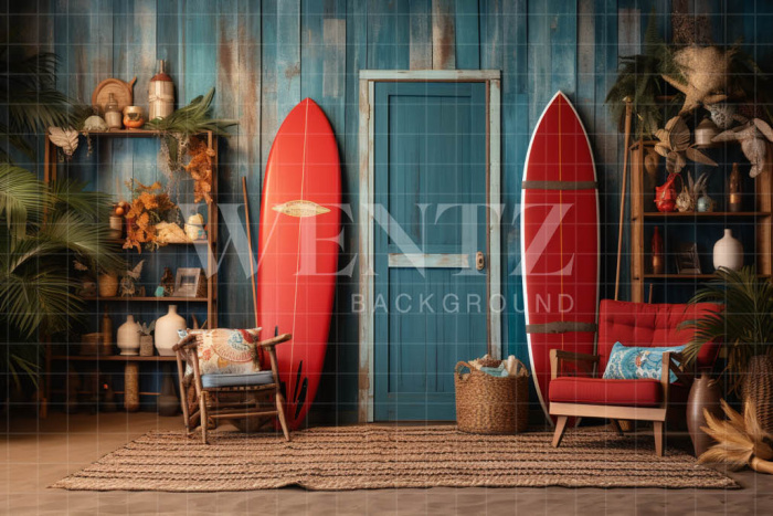 Photographic Background in Fabric Surf Wall / Backdrop 5112