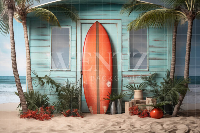 Photographic Background in Fabric Surf Wall / Backdrop 5113