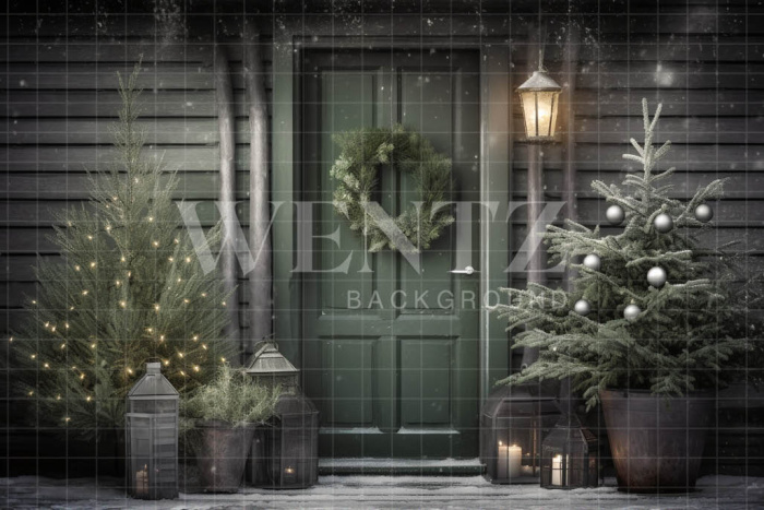 Photographic Background in Fabric Christmas Facade / Backdrop 5165