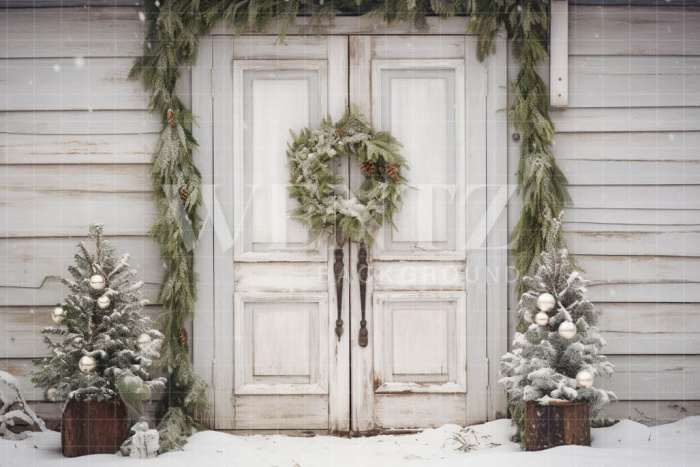 Photographic Background in Fabric Christmas Facade / Backdrop 5170