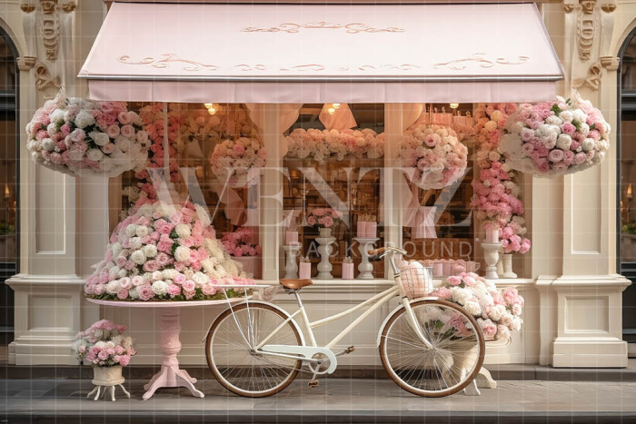 Fabric Photography Background Flower Shop / Backdrop 5179