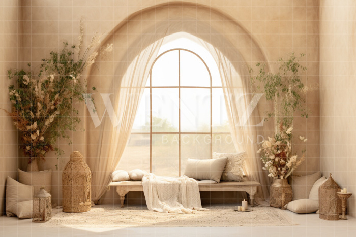 Fabric Photography Background Window Arch / Backdrop 5274