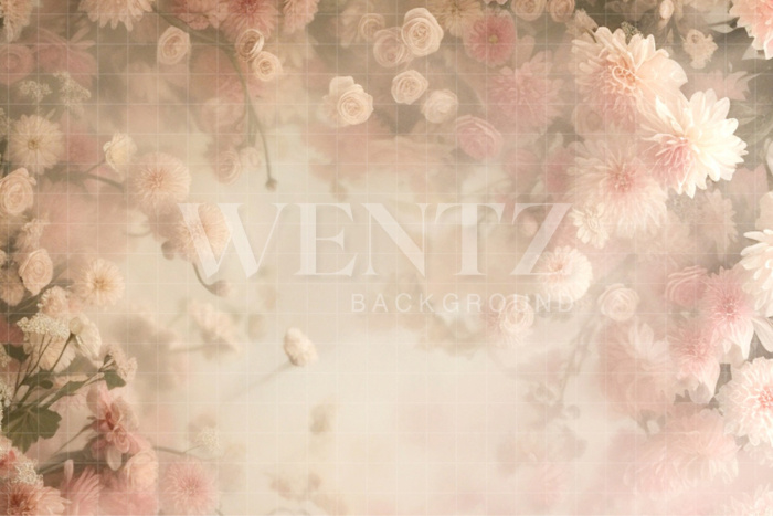 Fabric Photography Background Flowers / Backdrop 5715