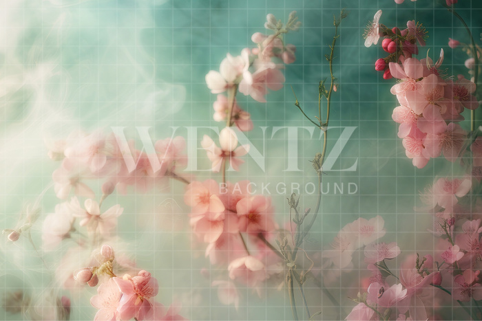 Fabric Photography Background Flowers / Backdrop 5716