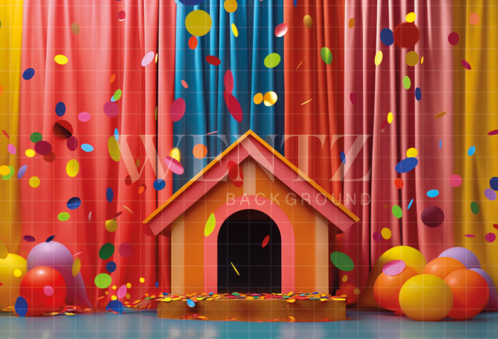 Fabric Photography Background for Pets Photoshoot Carnival / Backdrop 6214