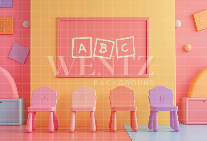 Fabric Photography Background ABC / Backdrop 6247