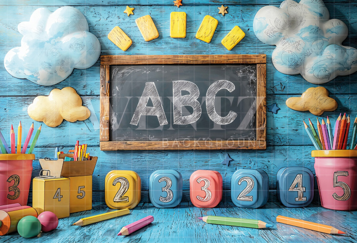 Photographic Background in Fabric ABC/ Backdrop 6645