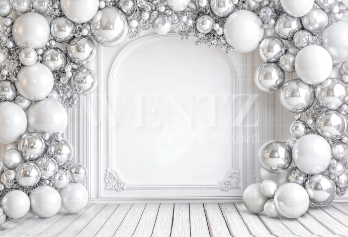 Fabric Photography Background New Year Balloon Arch / Backdrop 6515