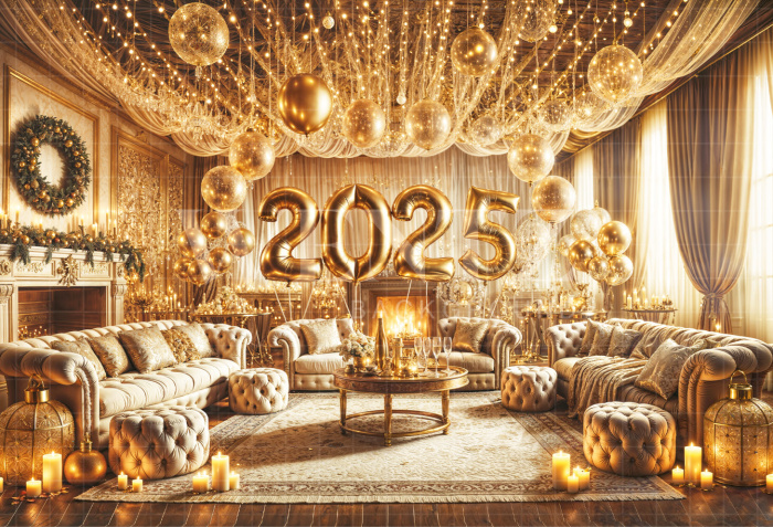 Fabric Photography Background New Year's Room / Backdrop 6577