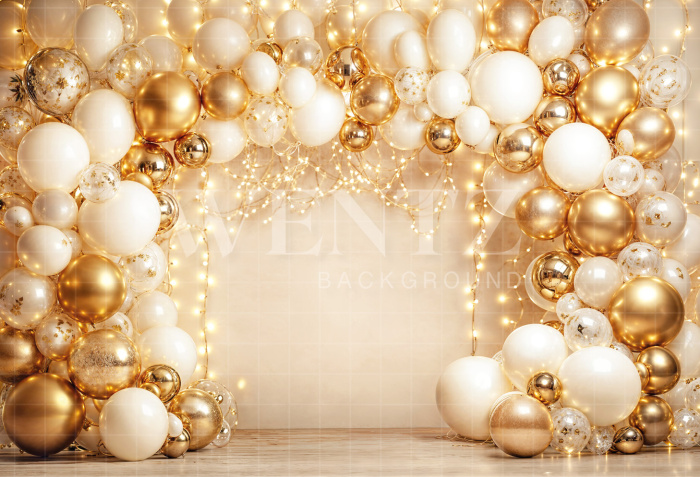 Fabric Photography Background New Year Balloon Arch / Backdrop 6582