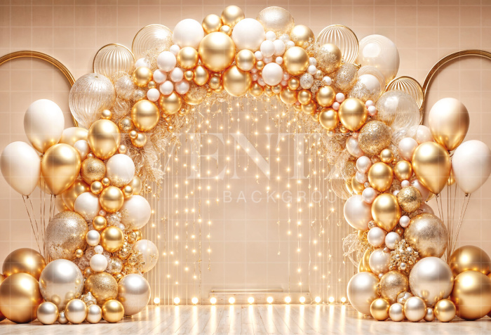 Fabric Photography Background New Year Balloon Arch / Backdrop 6586