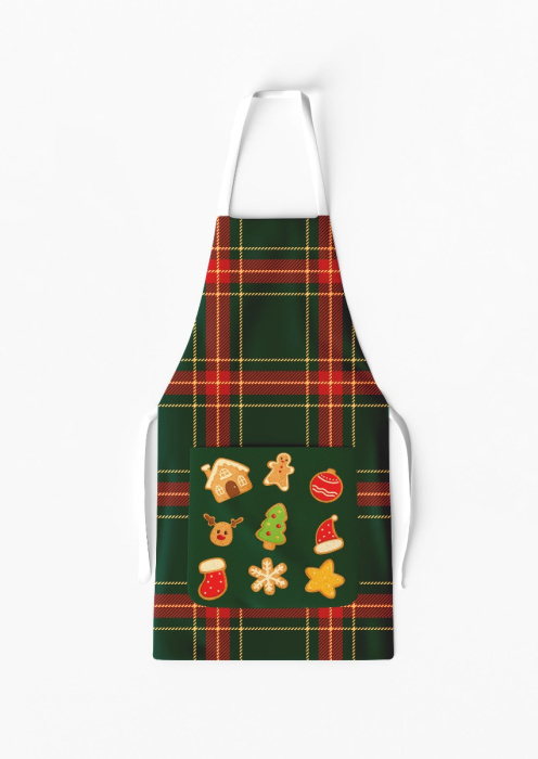 Gingerbread Man Apron with Pocket / AW43