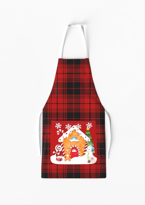 Gingerbread House Apron with Pocket / AW44