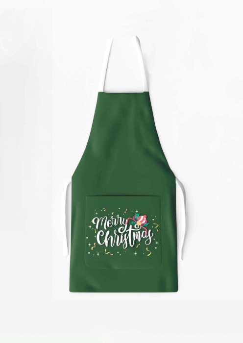 Christmas Apron with Pocket Green / AW16