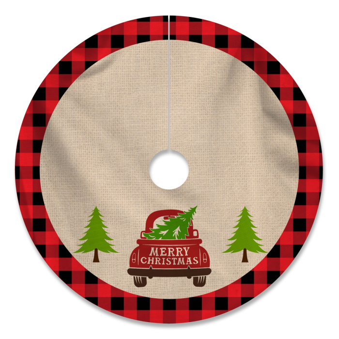 Christmas Tree Skirt Red Car / WSA02