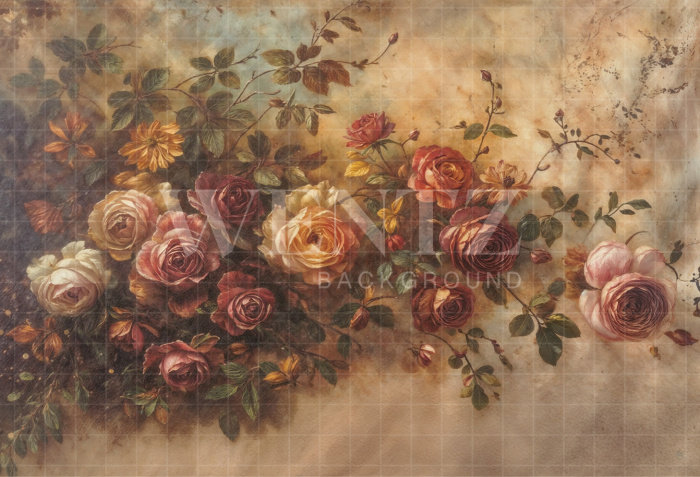 Fabric Photography Background Fine Art Floral / Backdrop 6176