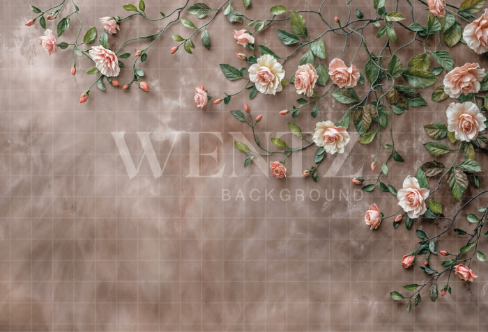 Fabric Photography Background Fine Art Floral / Backdrop 6185