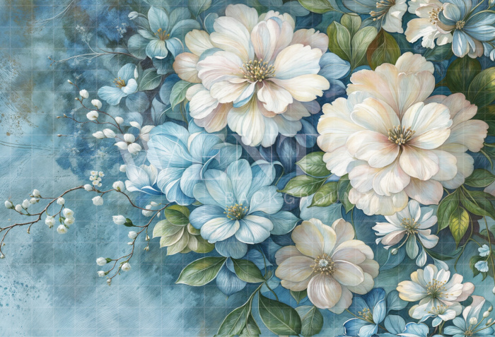 Fabric Photography Background Fine Art Floral / Backdrop 6192