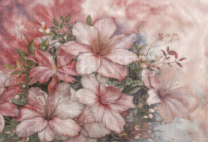 Fabric Photography Background Fine Art Floral / Backdrop 6197