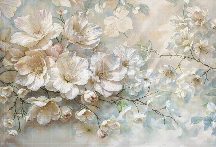 Fabric Photography Background Fine Art Floral / Backdrop 6196