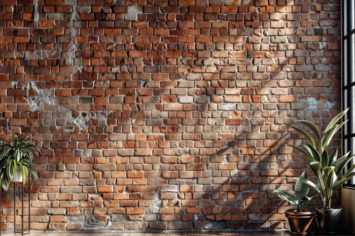 Fabric Photography Background Brick Wall Father's Day / Backdrop 6106