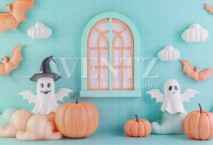 Fabric Photography Background Halloween / Backdrop 6345