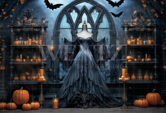 Fabric Photography Background Halloween / Backdrop 6357