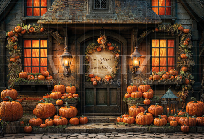 Fabric Photography Background Halloween House / Backdrop 6362