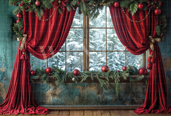 Fabric Photography Background Christmas / Backdrop 6233