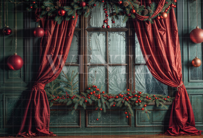 Fabric Photography Background Christmas / Backdrop 6253