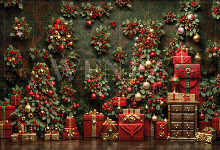 Fabric Photography Background Christmas / Backdrop 6283