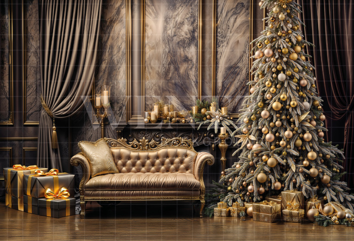 Fabric Photography Background Christmas Room / Backdrop 6294