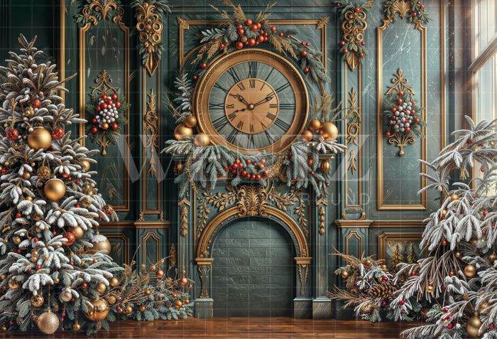 Fabric Photography Background Christmas / Backdrop 6300