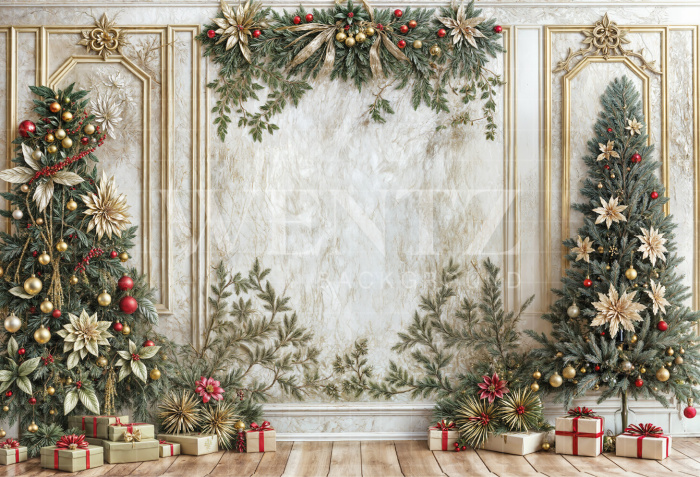 Fabric Photography Background Christmas / Backdrop 6304